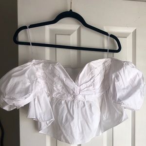 Zara puff sleeve crop top